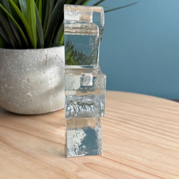 Wiesenthal-Hutte K Breit Angel Candle Holder Clear Glass MCM Brutalist W Germany - Picture 7 of 14